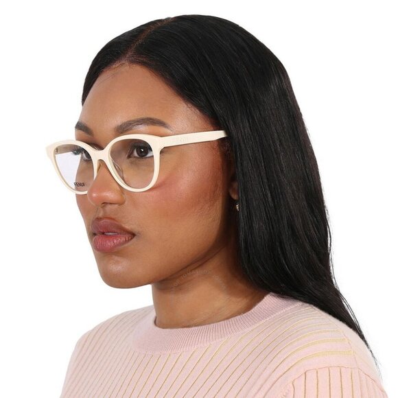 NWT FENDI EYEGLASSES WOMEN ROUND BEIGE EYEWEAR - Picture 3 of 4